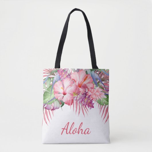 Tote Bag Aloha Tropical Floral (Devant)