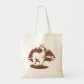 Tote Bag Alpaca Et Montagnes (Devant)