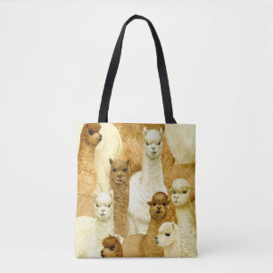 Tote Bag Alpacas aquarelle, arrière - plan sans couture des