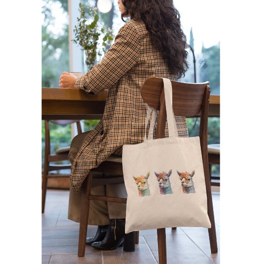 Tote Bag Alpacas d'aquarelle