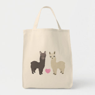 Tote Bag Alpaga et coeur