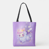 Tote Bag Alpaga mignon de chibi avec l'étoile filante de (Dos)