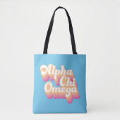 Tote Bag Alpha Chi Omega| Script Super (Devant)