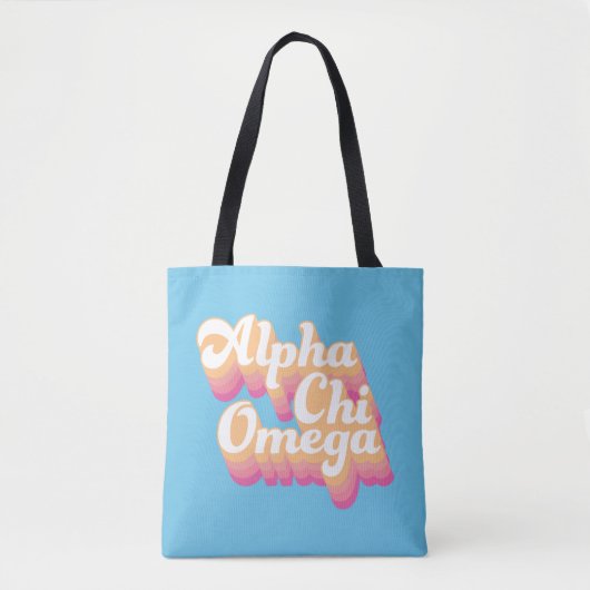 Tote Bag Alpha Chi Omega| Script Super (Devant)