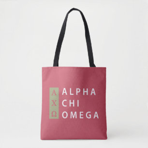 Tote Bag Alpha logo empilé par   d'Omega de Chi
