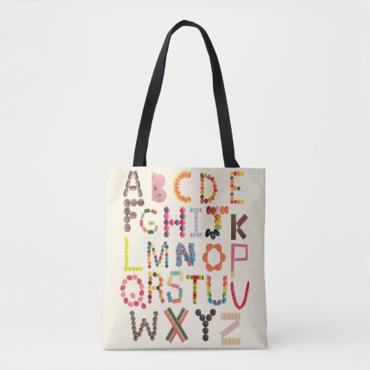 Tote Bag Alphabet amusant (Devant)