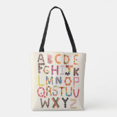 Tote Bag Alphabet amusant (Dos)