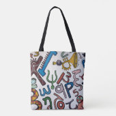Tote Bag Alphabet coloré  (Dos)