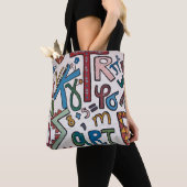 Tote Bag Alphabet coloré  (De près)