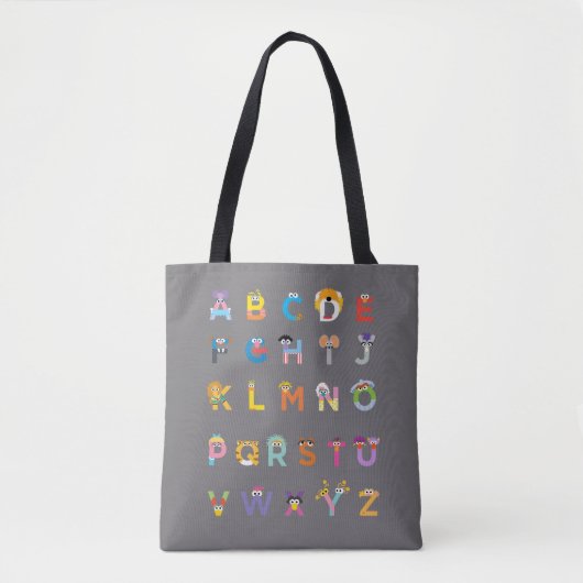 Tote Bag Alphabet de rue Sésame personnalisable (Devant)
