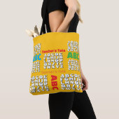 Tote Bag Alphabet des enseignants Jaune (De près)