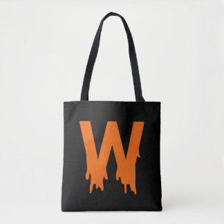 Tote Bag Alphabet d'Halloween W Lettre Équipe d'Halloween