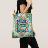 Tote Bag Alphabet E mandala (De près)