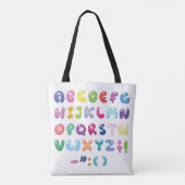Tote Bag Alphabet en forme de bulle (Dos)
