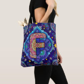 Tote Bag Alphabet F mandala (De près)