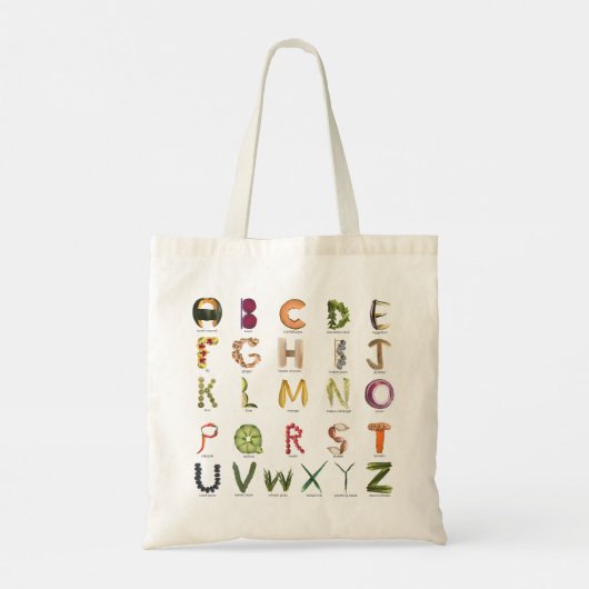 Tote Bag Alphabet Fruits et Légumes - ABC Plante (Dos)