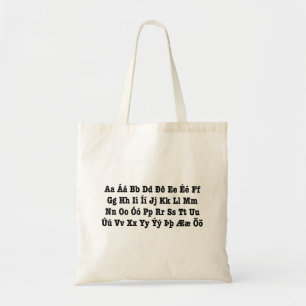 Tote Bag Alphabet islandais [Íslenska Stafrófið]
