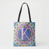 Tote Bag Alphabet K mandala (Devant)