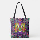 Tote Bag Alphabet M mandala (Dos)