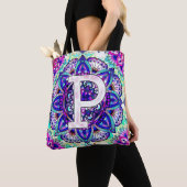 Tote Bag Alphabet P mandala (De près)