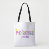 Tote Bag Alphabet Princesse personnalisée Bright Coloré (Devant)