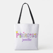 Tote Bag Alphabet Princesse personnalisée Bright Coloré (Dos)
