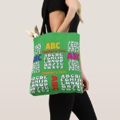 Tote Bag Alphabet Vert du Maître (De près)