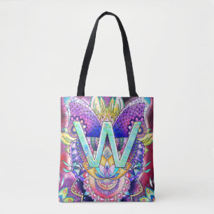Tote Bag Alphabet W mandala
