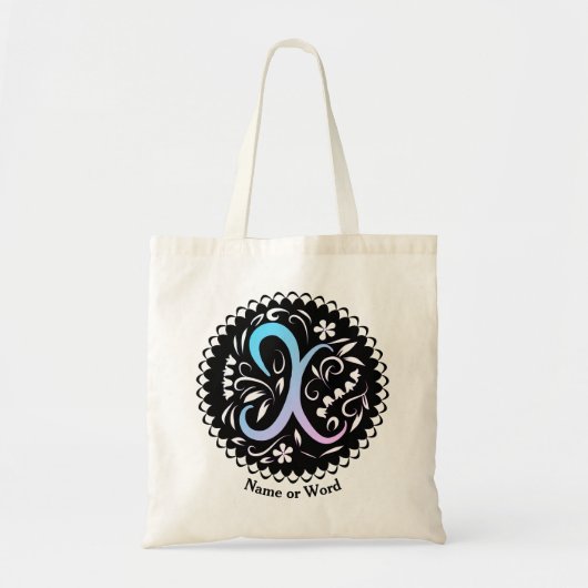 Tote Bag Alphabet X Monogramme manuscrit (Devant)