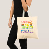 Tote Bag Alphabétisation et justice pour tous Enseignant Re (Devant (produit))