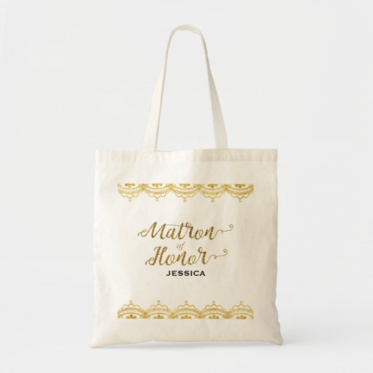 Tote Bag Aluminium de parties scintillantes de dentelle (Devant)