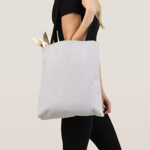 Tote Bag Alyssum blanc couleur solide, couleurs neutres cla