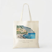 Tote Bag Amalfi Coast Italie Aquarelle Mariage Paysage (Devant)
