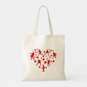 Tote Bag Amant du Pickleball de coeur rouge (Dos)