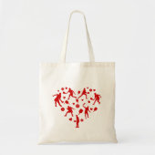 Tote Bag Amant du Pickleball de coeur rouge (Devant)