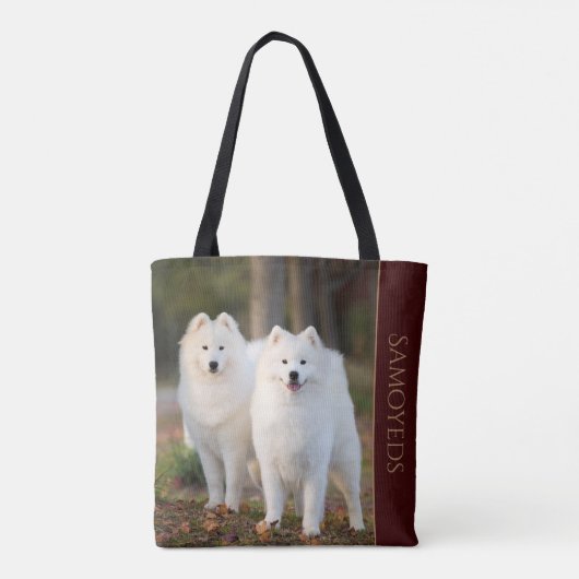 Tote Bag Amants de Samoyed (Dos)