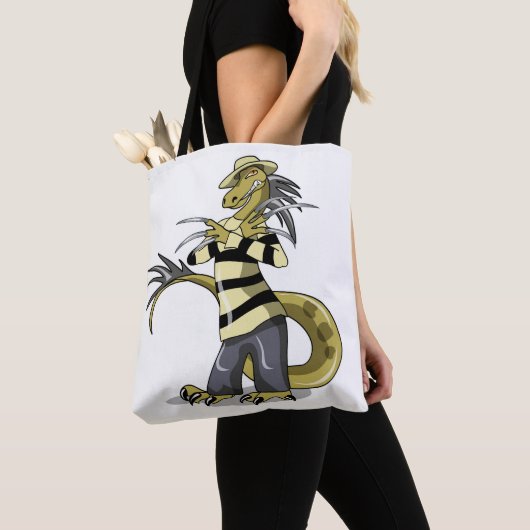 Tote Bag Amargasaurus Pose Comme Freddy Krueger. (De près)