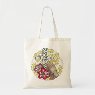 Tote Bag Amaryllis Christian Cross