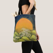 Tote Bag AMATÉRASU, GODDESS SOLEIL, Jaune Vert Noir (De près)