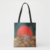 Tote Bag AMATÉRASU, GODDESS SOLEIL, noir rouge (Devant)