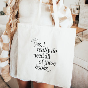 Tote Bag Amateur de livres drôle Typographie minimaliste