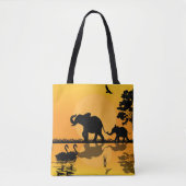 Tote Bag Amateurs cool d'éléphants africains (Devant)