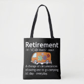 Tote Bag Amateurs de camping Retraite Définition Drôle (Devant)
