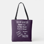 Tote Bag Amateurs de livres Citation de texte amusant (Dos)