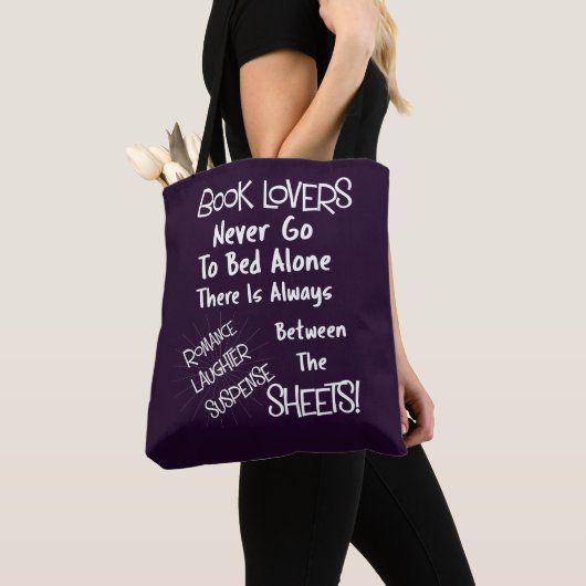 Tote Bag Amateurs de livres Citation de texte amusant (De près)