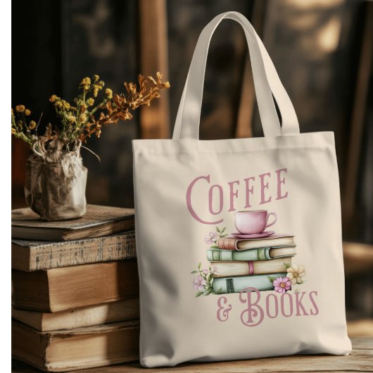 Tote Bag Amateurs de livres et amateurs de café