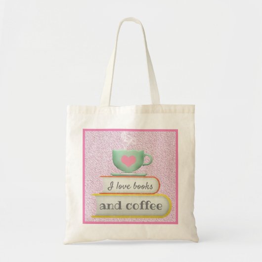 Tote Bag Amateurs de livres et de café (Devant)