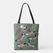 Tote Bag Amateurs d'oiseaux Canada Oies Illustration Monogr (Dos)
