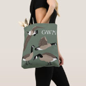 Tote Bag Amateurs d'oiseaux Canada Oies Illustration Monogr (De près)