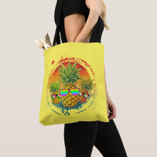 Tote Bag Ambiance d'été drôle à l'ananas